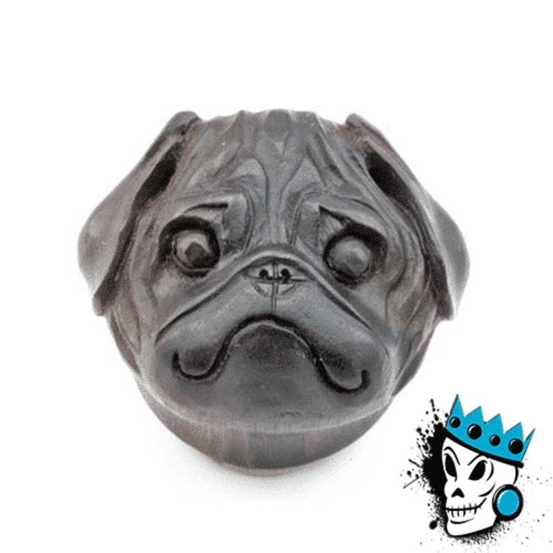 Areng Wood Carved Pug Plugs (11/16 inch – 15/16 inch) 11/16 inch