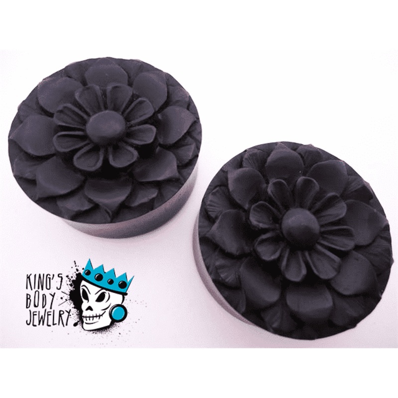 Ebony Wood Flower Plugs (7/16 inch – 9/16 inch) 7/16 inch