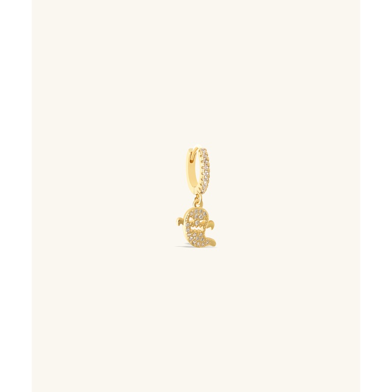 Ghost Dangle Hoop Gold