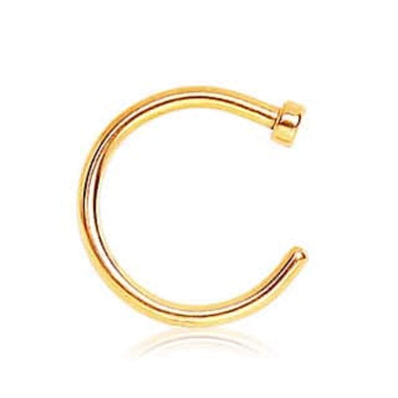 Gold Nostril Ring (20 gauge – 18 gauge) 20 g 5/16″