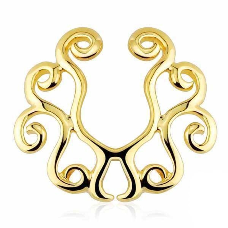 Gold Swirls Non-Piercing Nipple Shield (Single)