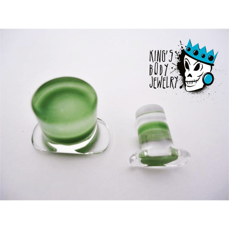 Gorilla Glass Green Labret Ring (00 gauge – 1/2 inch) 2 g