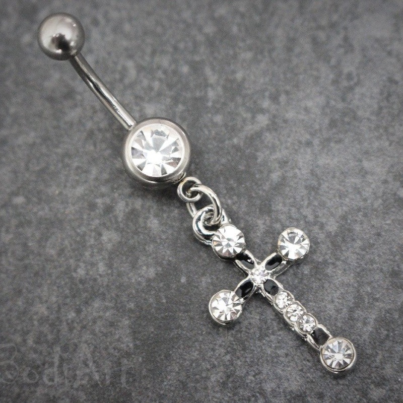 Jessus Cross Belly Ring