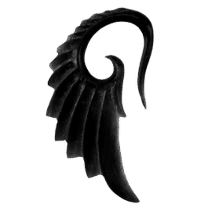 Ornate Horn Angel Wing Hooks (8 gauge – 0 gauge) 8 g