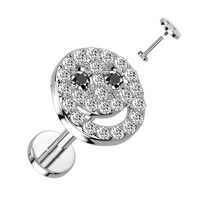 Paved Smiley I.T. Labret 16G 6mm
