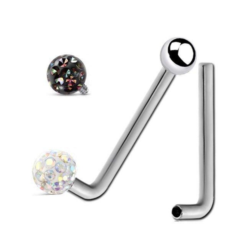 Titanium I.T. Ferido Christina Bar 14G Aurora Borealis