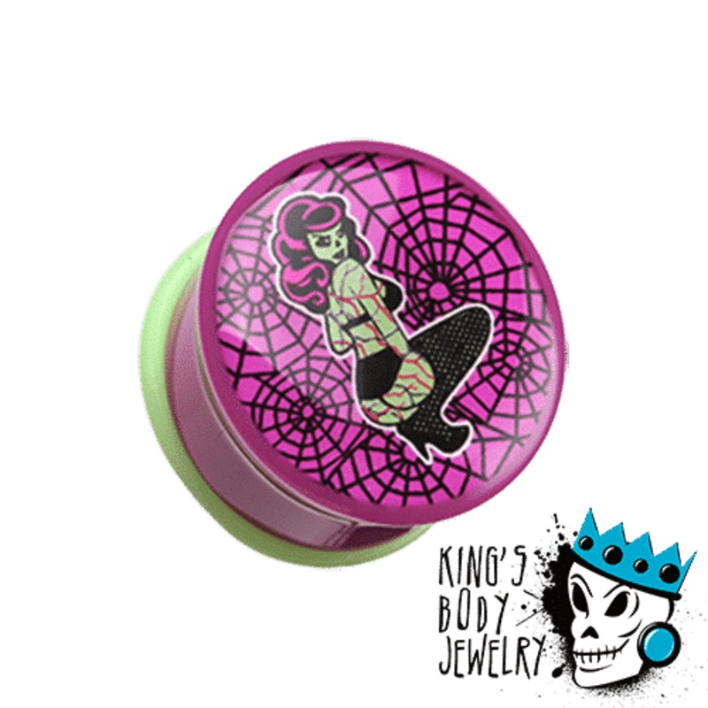Zombie Pinup Girl Plugs (2 gauge – 1 inch) 2 g