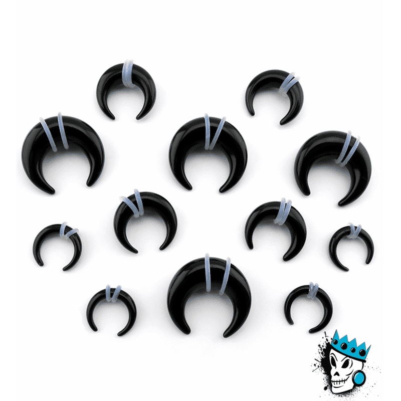 Black Obsidian Stone Pinchers (4 gauge – 12 mm) 4 g
