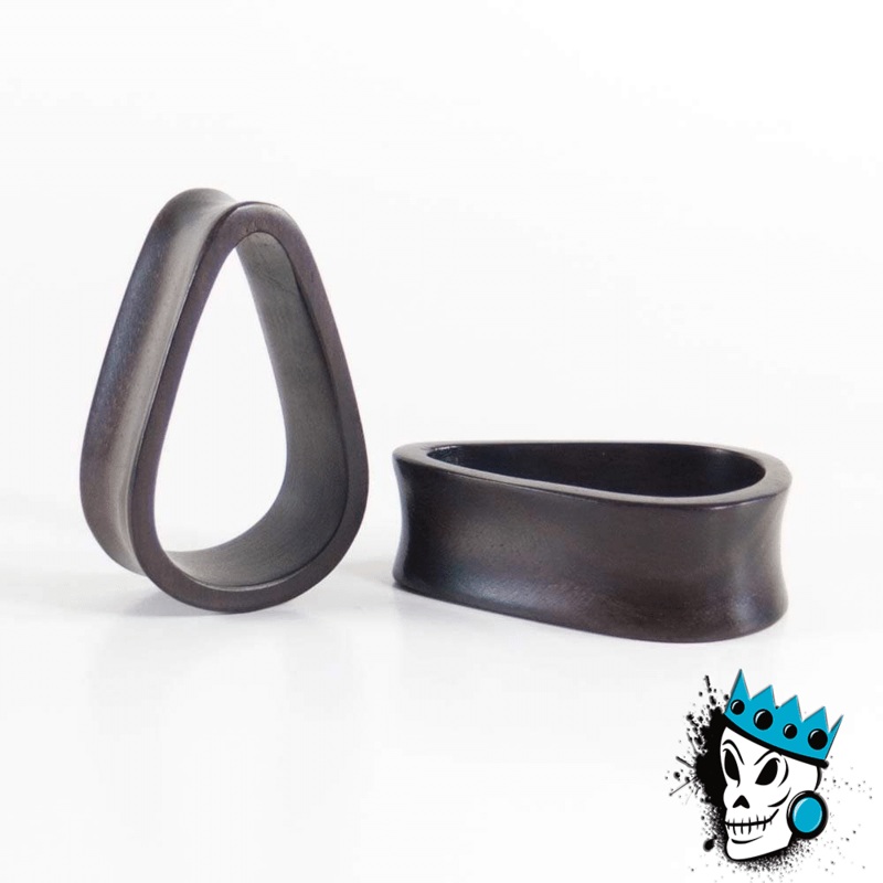 Dark Raintree Wood Teardrop Tunnels (1 gauge – 3 inch) 1 g