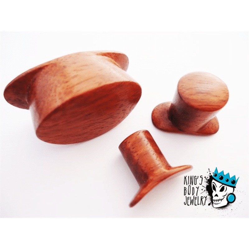 Diablo Organics Round Blood Wood Labret Ring (0 gauge – 1 inch) 9 mm