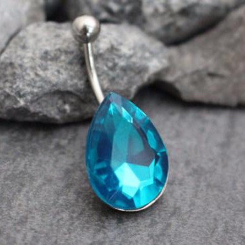 Diamante Belly Ring in Turquoise