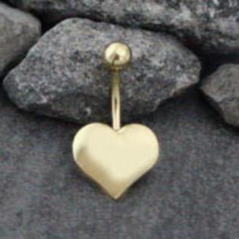For You Heart Belly Button Ring Stud