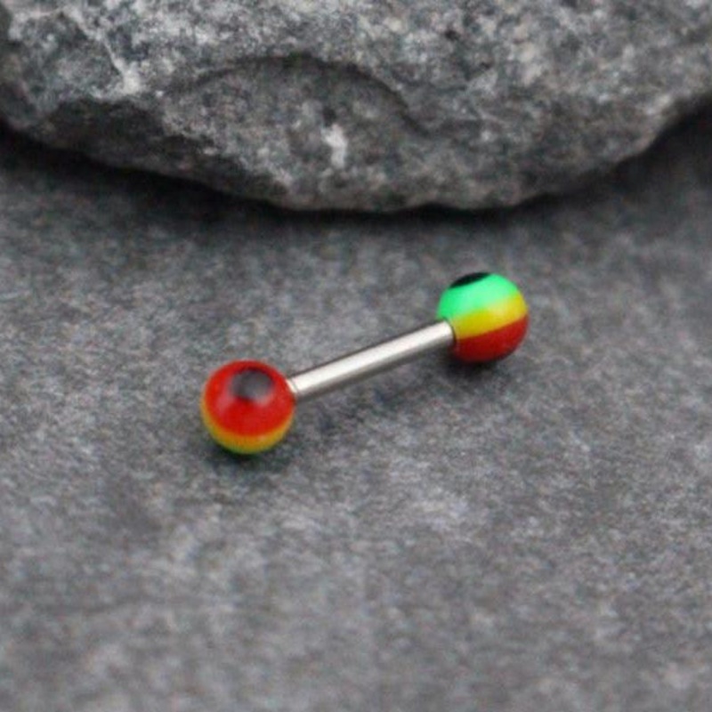 Giggles Acrylic Rainbow Stud Single Piercing (1)