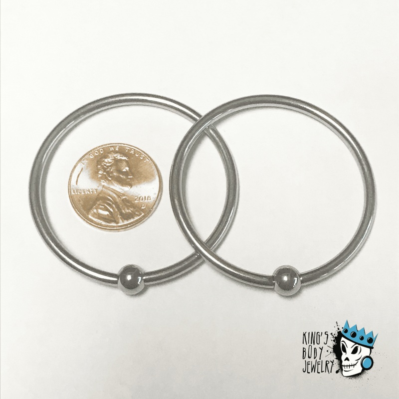 Large Diameter steel captive bead rings (10 guage – 6 gauge) 10 g