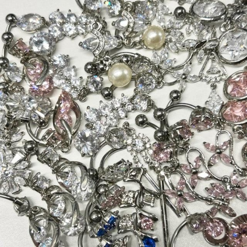 Mystery Fancy Dangle Belly Bar 14G