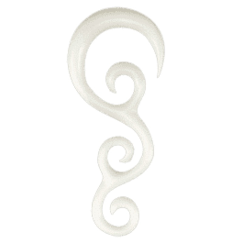 Ornate Bone Spirals (10 gauge – 2 gauge) 10 g
