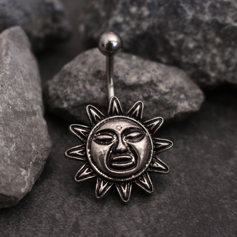 Paloma Tribal Sun Belly Button Ring Stud