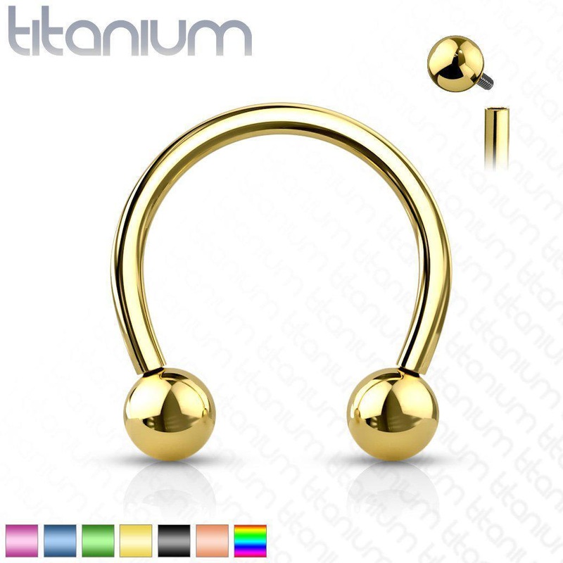 Titanium I.T. Horseshoe 16G Black