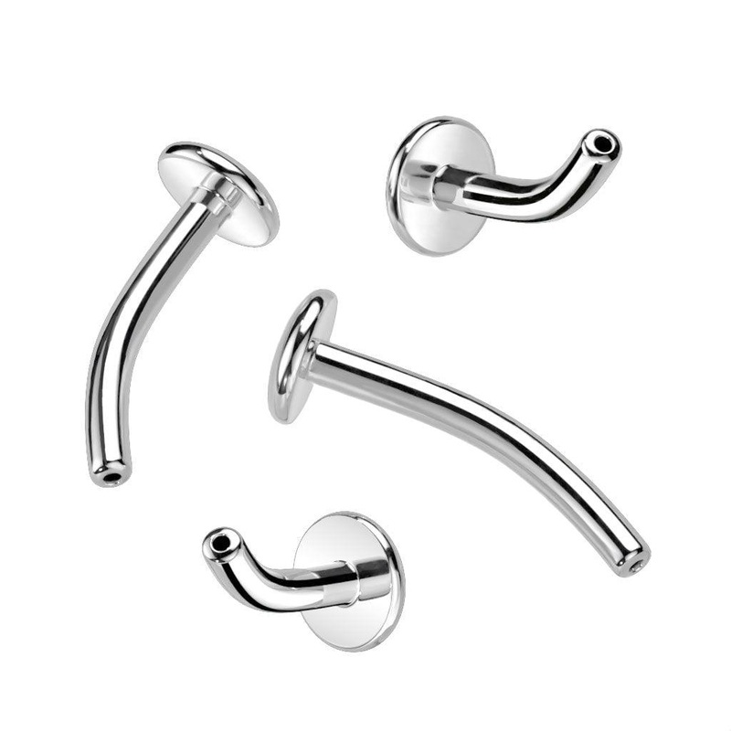 Titanium Threadless Belly Curve Bar 14G 8mm