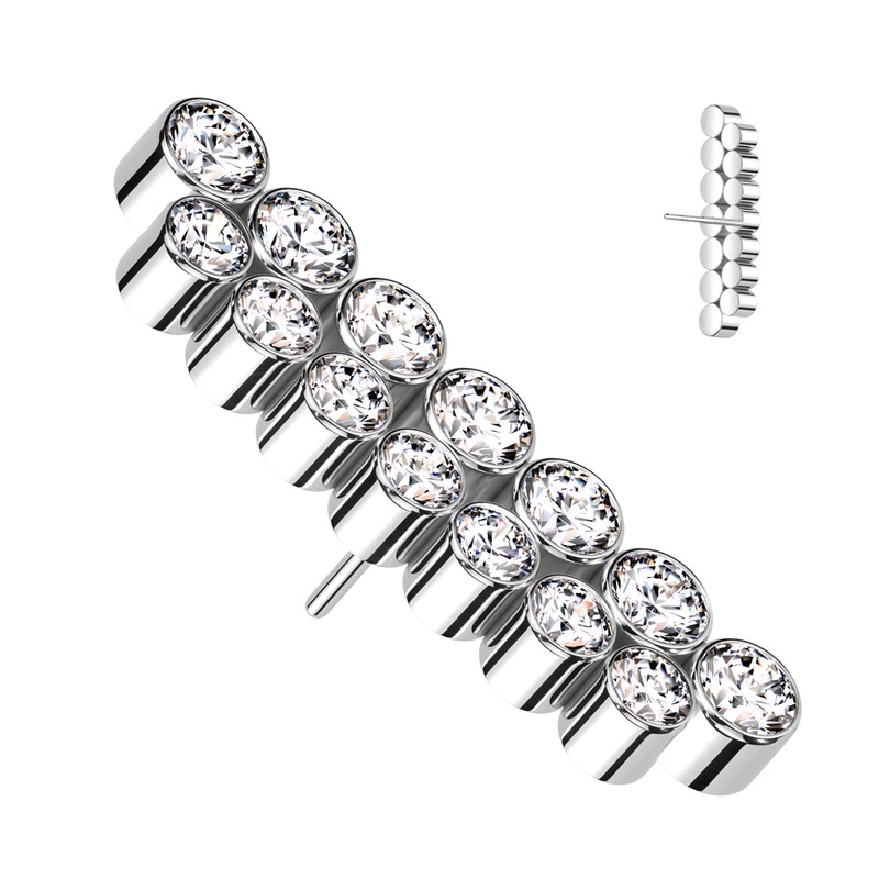 Titanium Threadless Double Line End