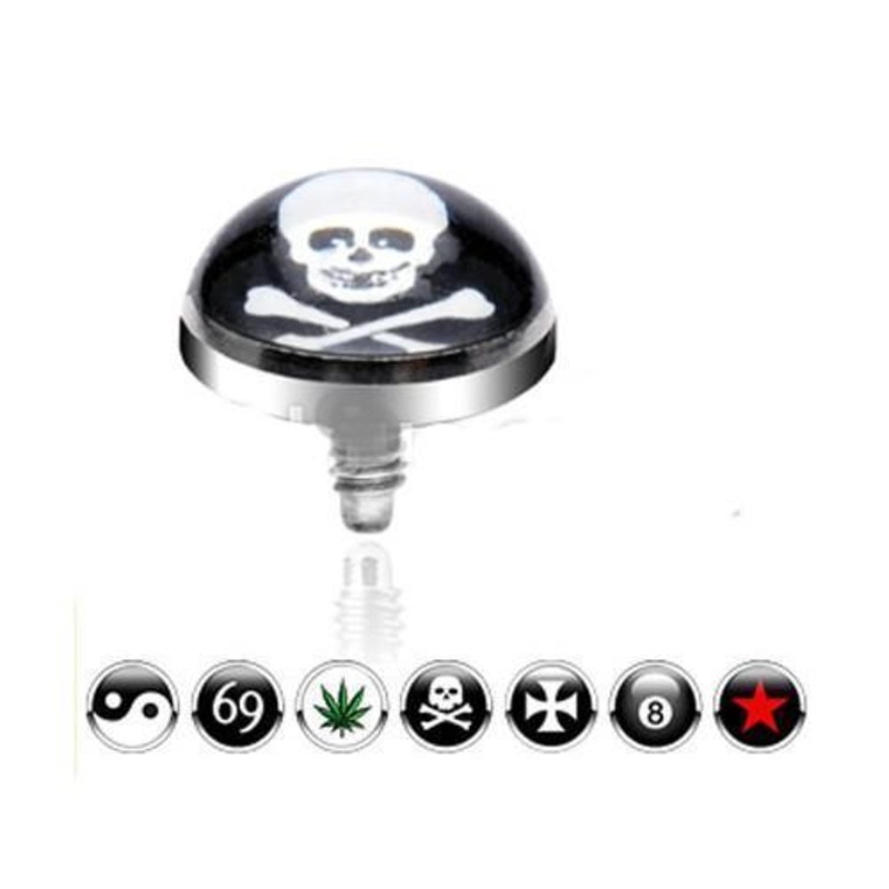 5mm Logo Dermal Top 14G Iron Cross