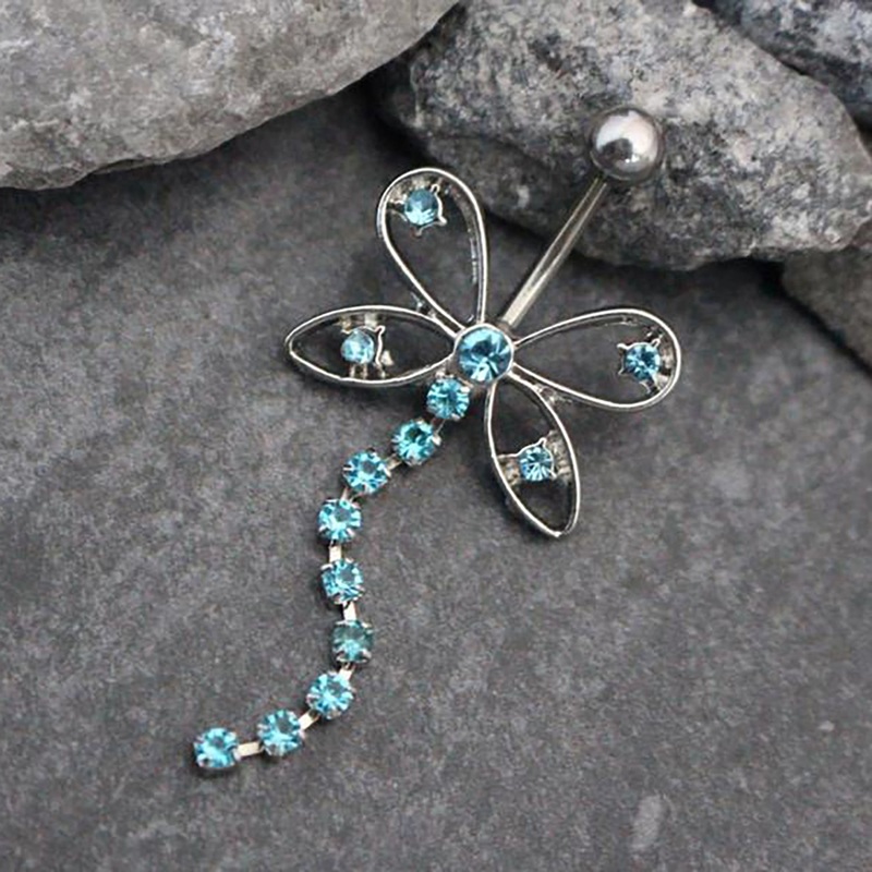 Asena Butterfly Belly Ring Clear