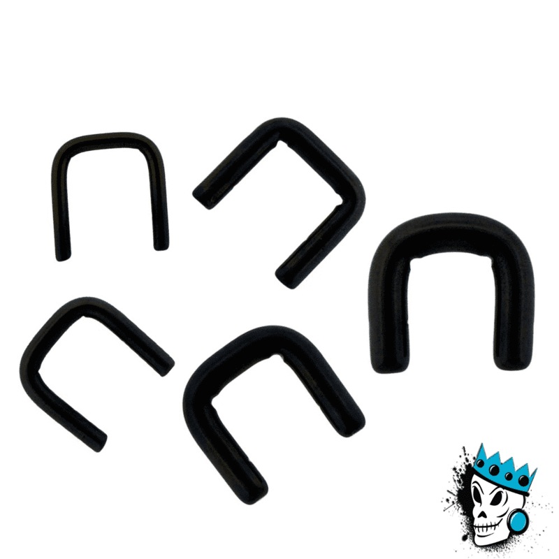 Black Steel Septum Retainers (16 gauge – 8 gauge) 16 g 5/16″