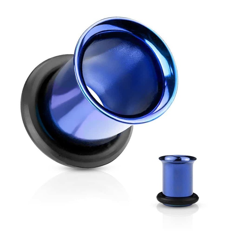 Blue Steel Single Flare Tunnels (10 gauge – 1/2 inch) 10 g