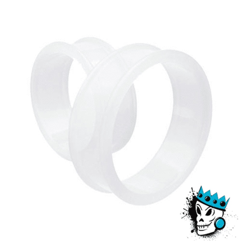 Clear Silicone Tunnels  (8 gauge – 2 inch) 8 g