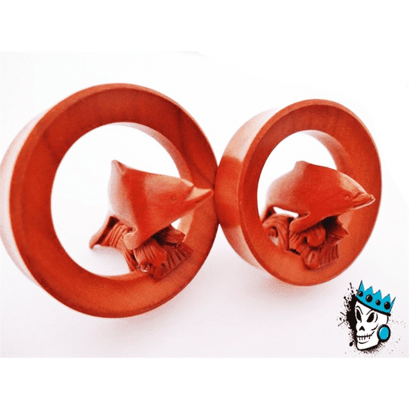 Dolphin Wood Plugs (3/4 inch – 2 inch) 3/4 inch