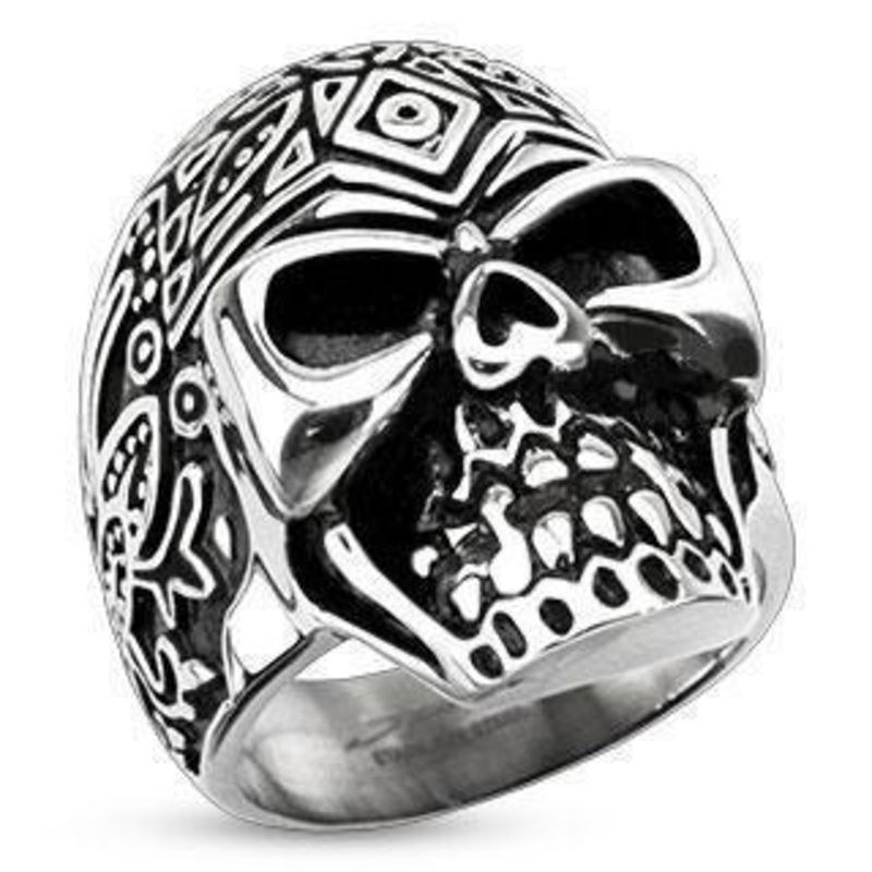 Engraved Skull Ring Size 9 (59.5mm)