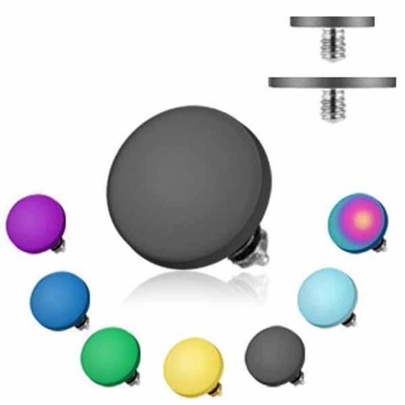 IP Flat Disc Dermal Top 14G 4mm Green