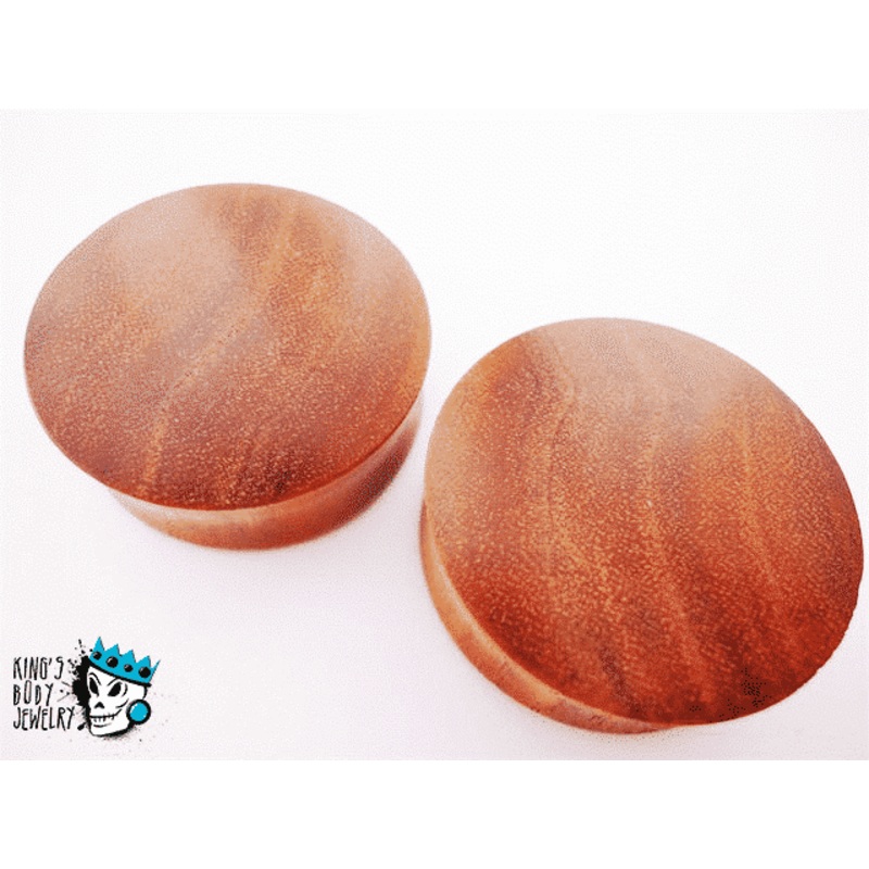 Orange Chang Wood Solid Plugs – (8 gauge – 9/16 inch) 8 g