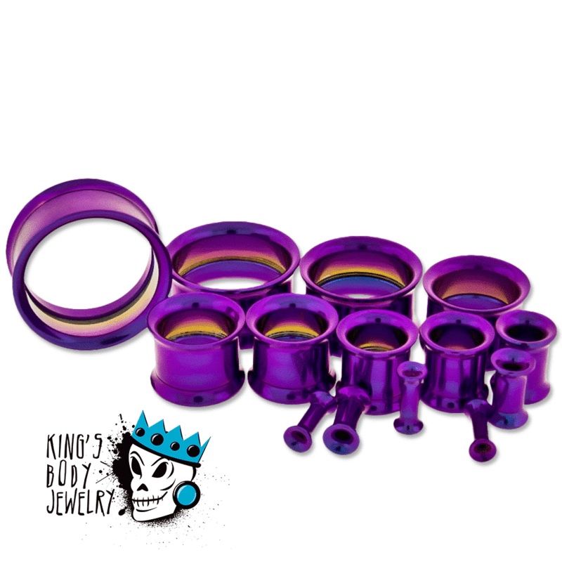 Purple Steel Internally Threaded Eyelets (10 gauge – 1 inch) 10 g