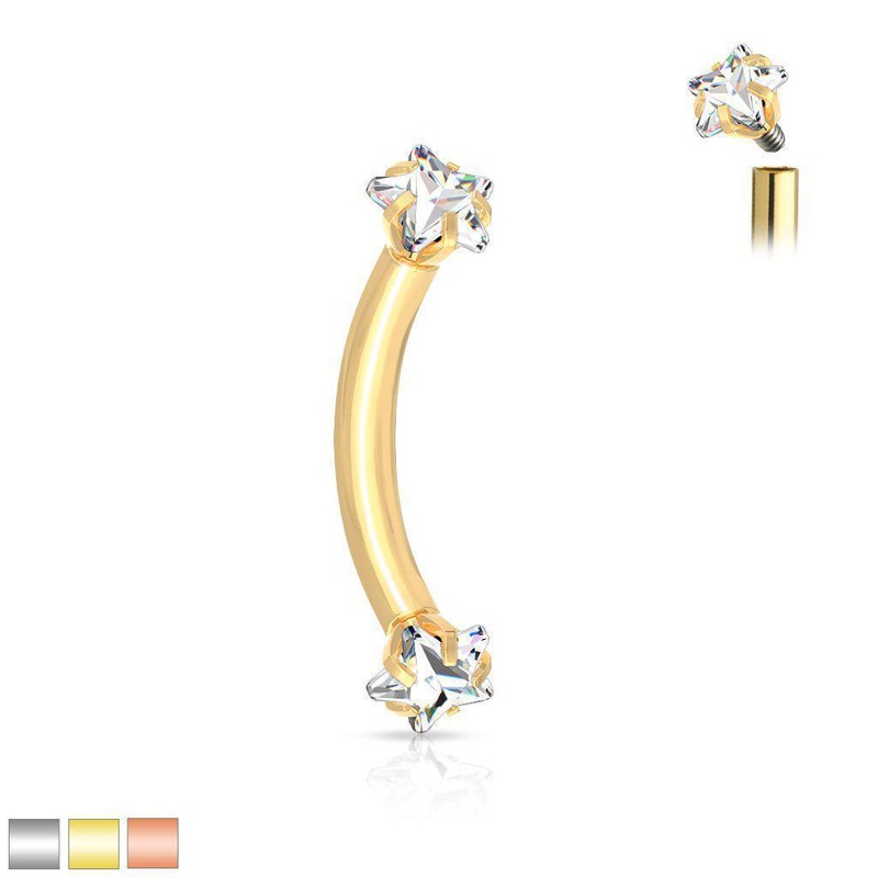 Star Gem I.T. Curve 16G Gold 8mm