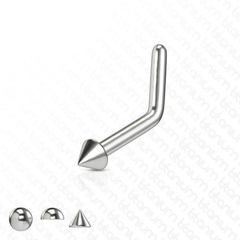 Titanium Nose L Bend 20G 18G 20G Ball