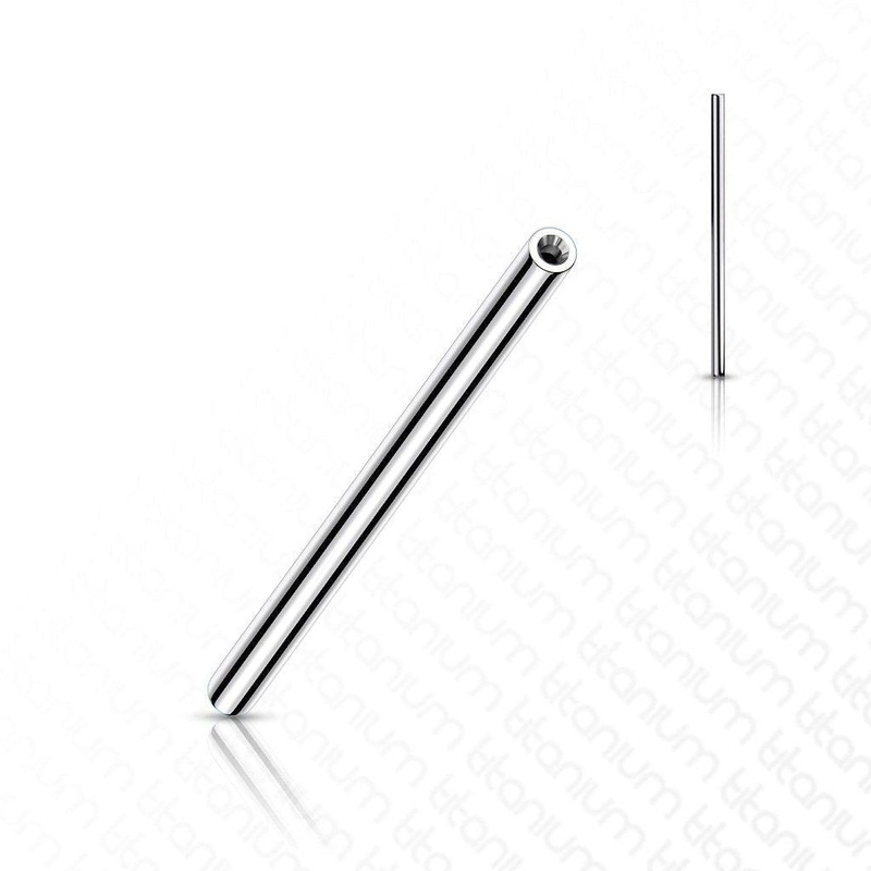 Titanium Threadless Barbell Bar 14G 12mm