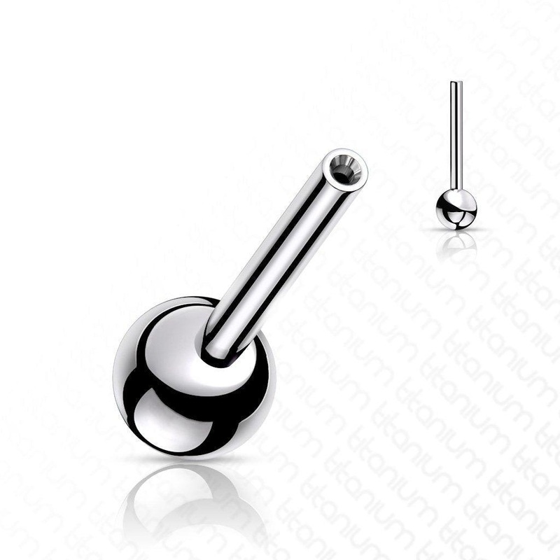 Titanium Threadless Cartilage Bar 18G 6mm