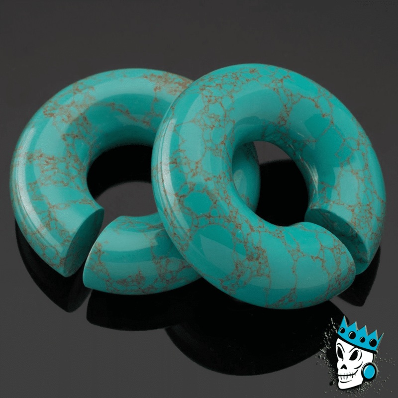 Turquoise Big Stone Rings (0 gauge – 3/4 inch) 0 g