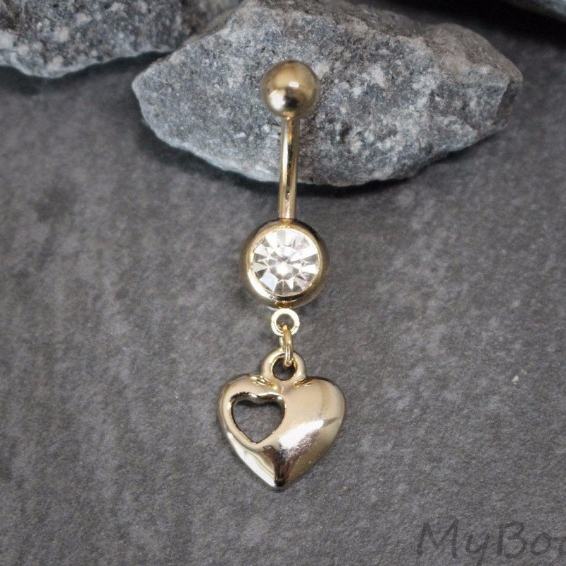 Viviana Heart Belly Button Ring