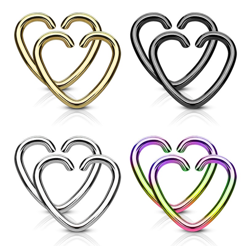 8pc Heart Ring 16G Value Pack