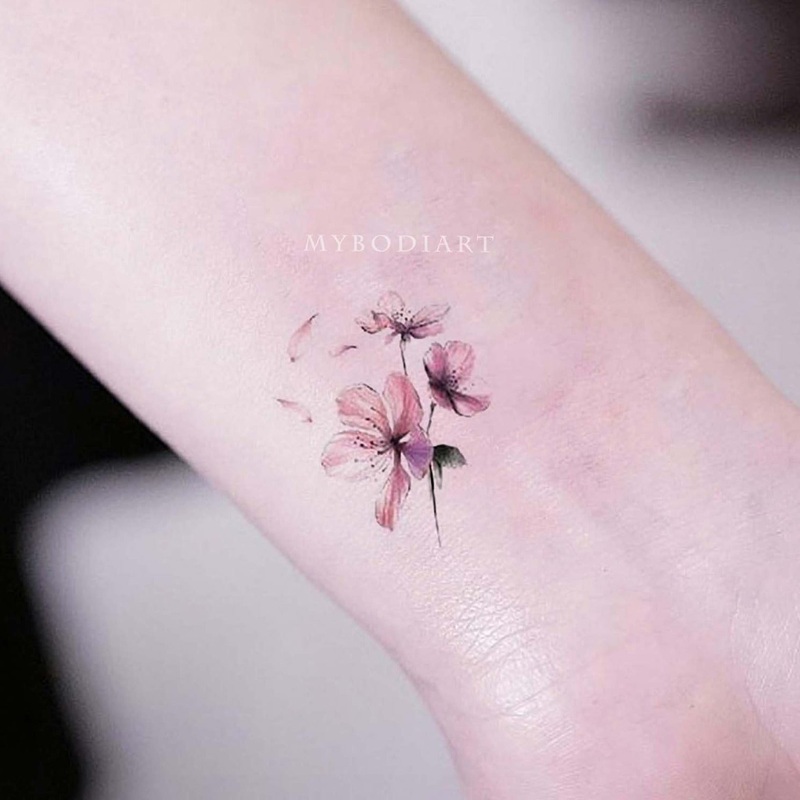 Beverly Beautiful Watercolor Nature Temporary Tattoo WST-TL-217