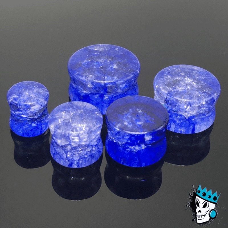 Blue Quartz Double Flared  Plugs (0 gauge – 1 inch) 0 g