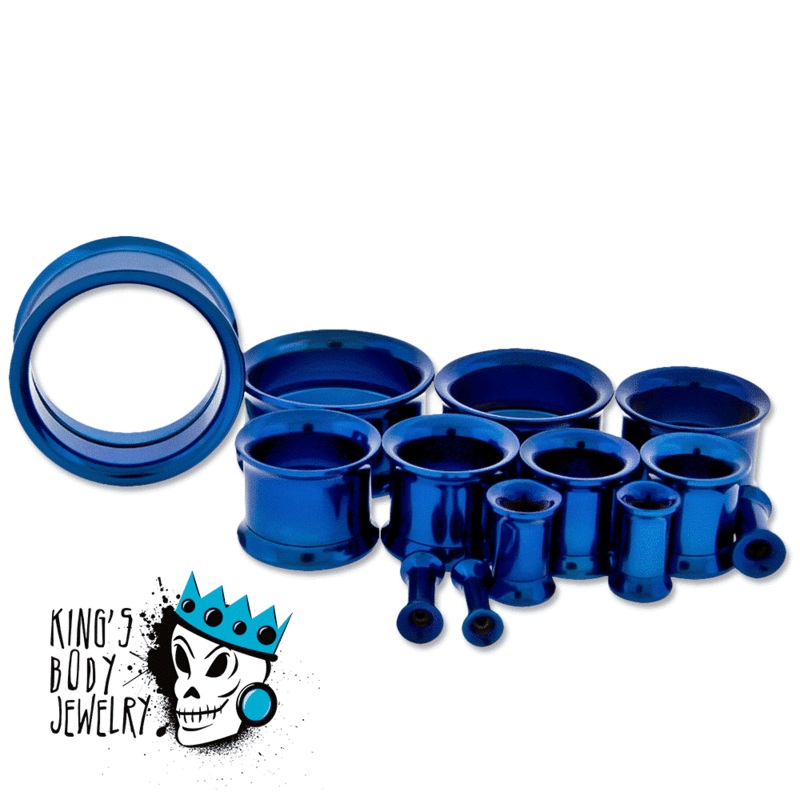 Blue Steel Internally Threaded Eyelets (10 gauge – 1 inch) 10 g