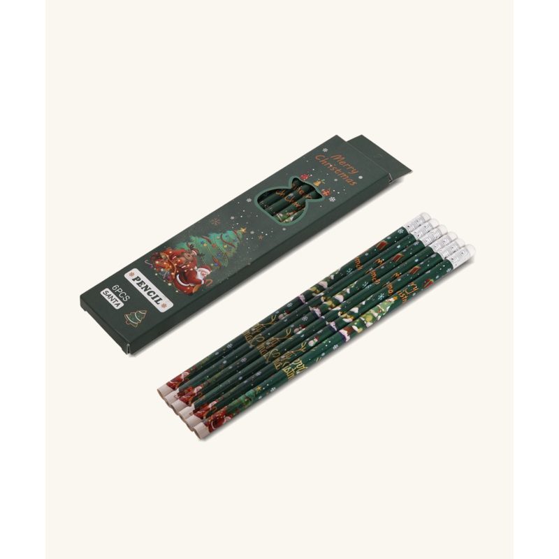 Christmas Cheer Pencils Green