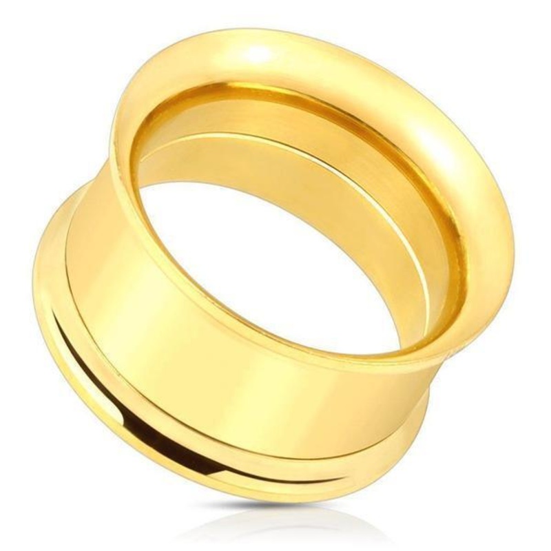Gold IP Screw Fit Tunnel 8G-1″ 3.2mm(8G)