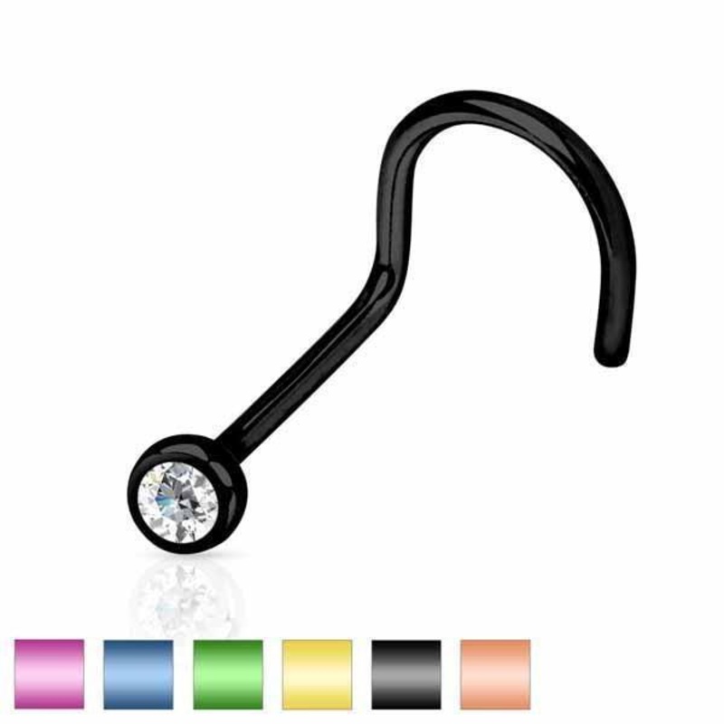 IP Gem Nose Screw 20G 18G Blue 18G