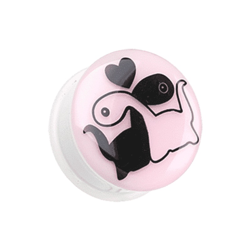 Love Dinosaur Glow in the Dark Plugs (2 gauge – 1 inch) 2 g