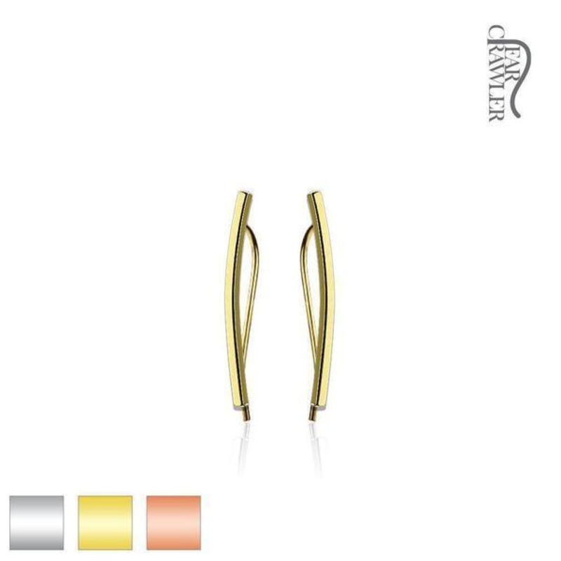 Minimalist Ear Crawler Pair Gold