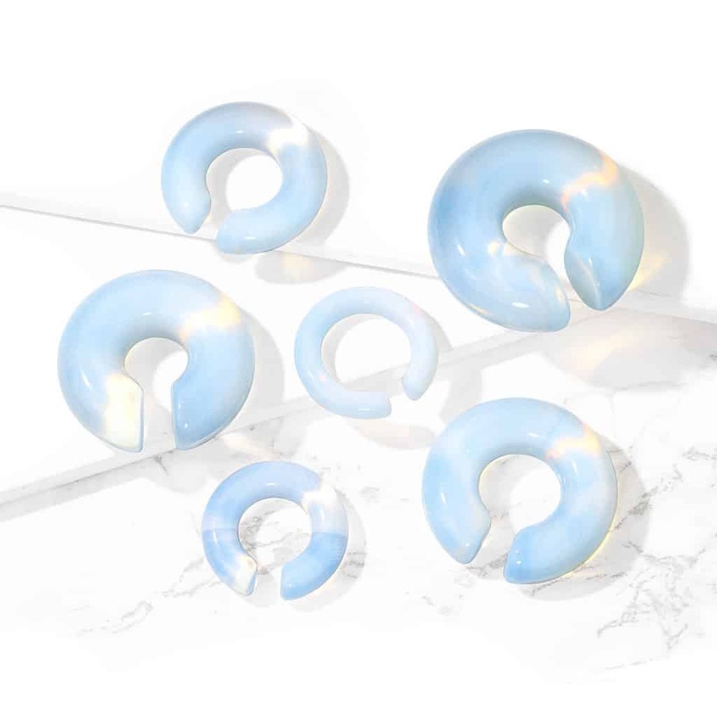 Opalite Stone Hoops (2 gauge – 5/8 inch) 2 g